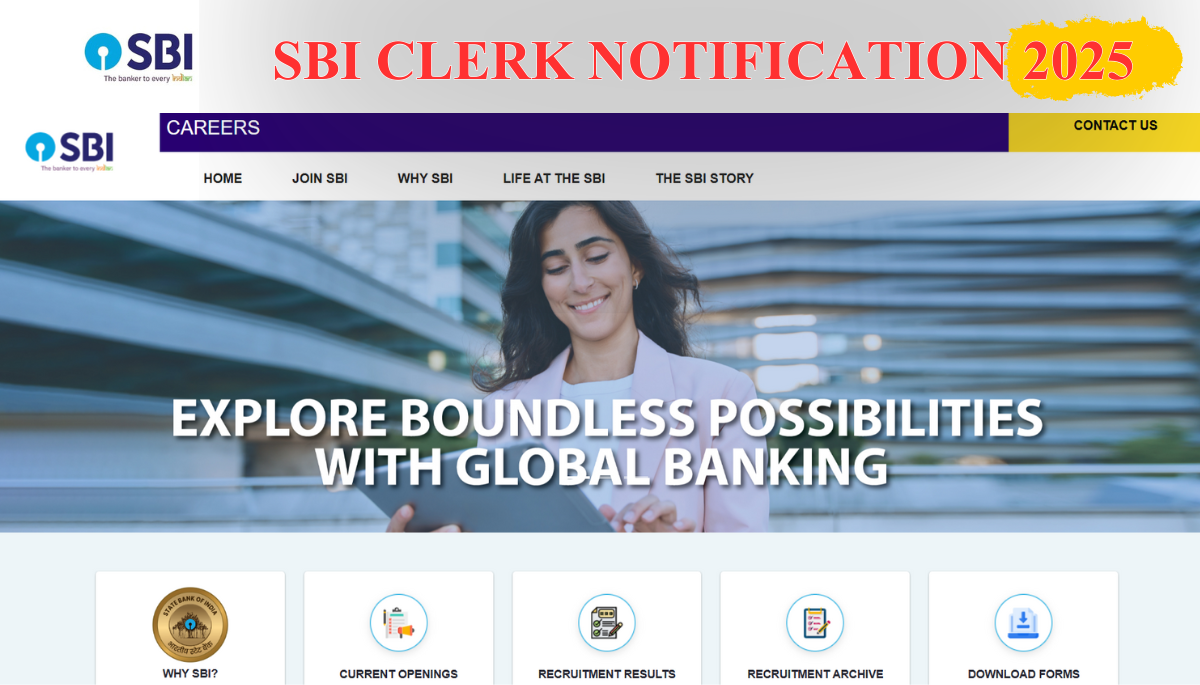 SBI Clerk Notification 2025