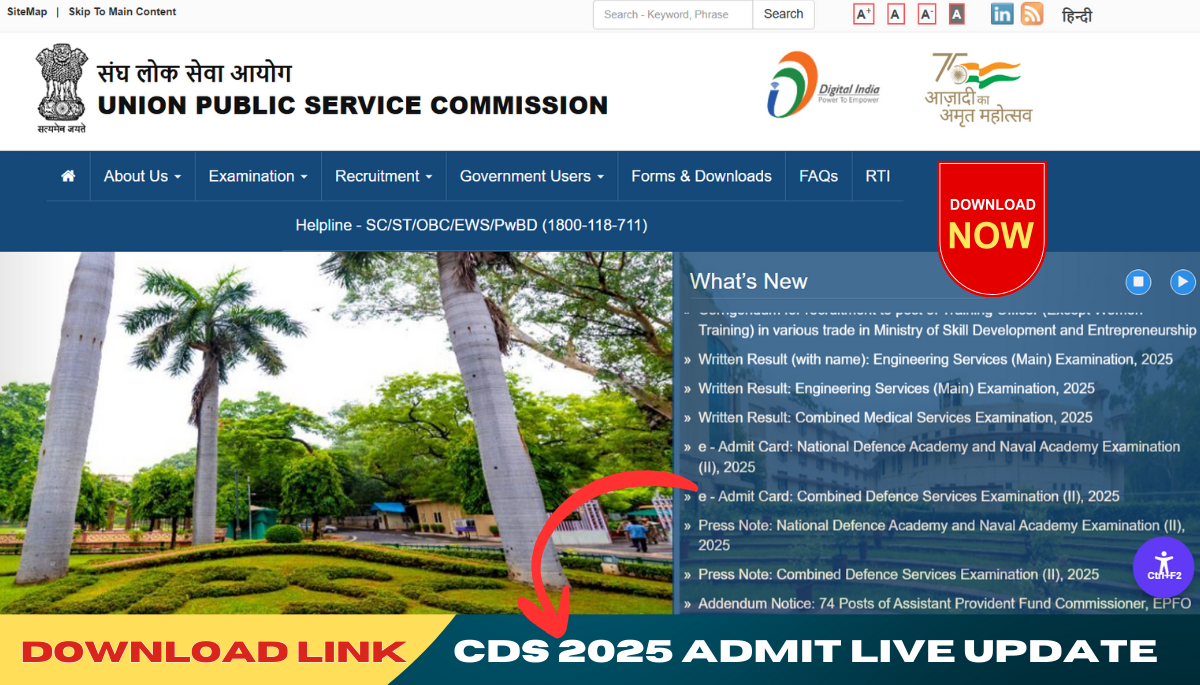 UPSC NDA admit card 2025
